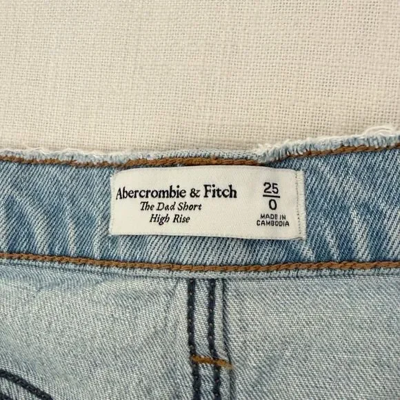 Abercrombie and Fitch The Dad High Rise Cut Off Shorts - Picture 7 of 8